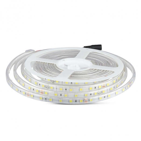 10W Taśma LED / Barwa:3000K / IP65/ Zasilanie: 24V / Rolka:5m - 212562 - V-TAC