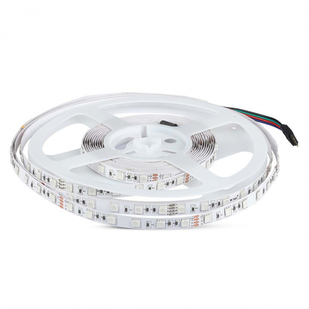 10W Taśma LED / Barwa: RGB / IP20 / Zasilanie:24V / Rolka:5m - 212591 - V-TAC