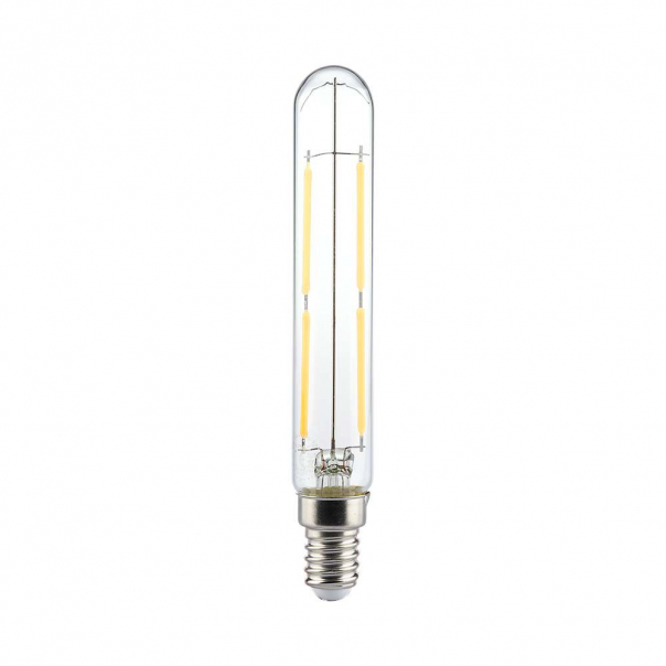 4W LED T20 Żarówka LED Filament / Klosz Przezroczysty / Barwa:3000K / Trzonek:E14 - 212701 - V-TAC