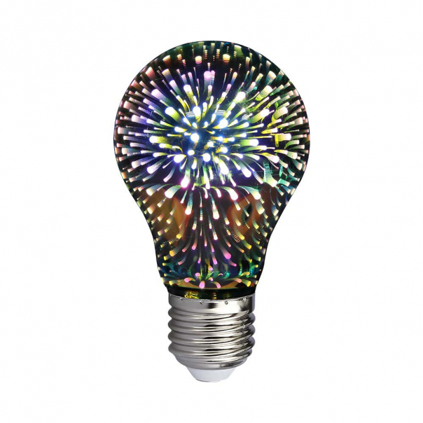 3W A60 Żarówka LED Filament 3D / Barwa:3000K / Trzonek:E27 - 212704 - V-TAC