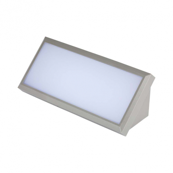 12W Lampa ścienna LED / Ukośna / Barwa:4200K / Obudowa: Szara - 218234 - V-TAC