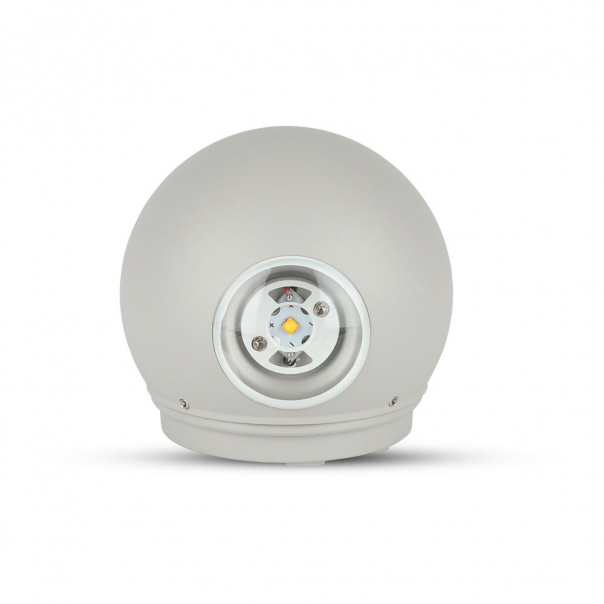 4W Lampa ścienna LED / Barwa:3000K / Obudowa: Szara - 218305 - V-TAC
