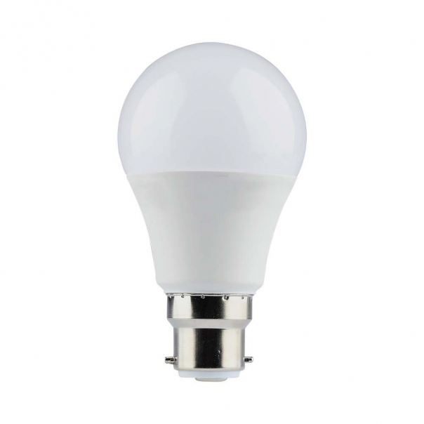 9W A60 Żarówka LED / Chip SAMSUNG / Barwa:3000K / Ściemniana / Trzonek:B22 - 21852 - V-TAC