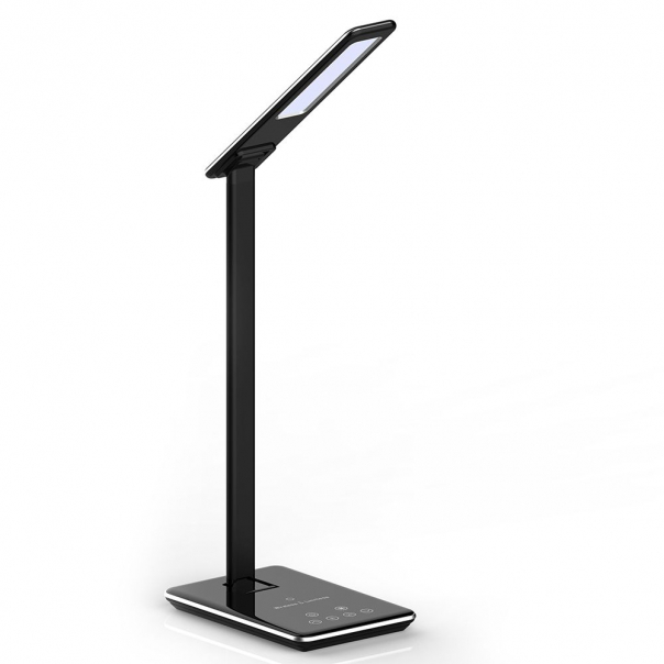 4W Lampka biurkowa z ładowarką indukcyjną / Barwa: 3w1 / Czarna - 218600 - V-TAC
