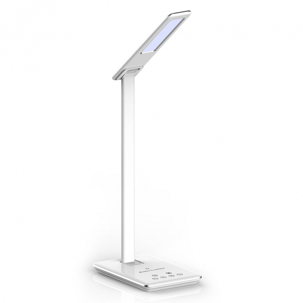 4W Lampka biurkowa z ładowarką indukcyjną / Barwa: 3w1 / Biała - 218601 - V-TAC