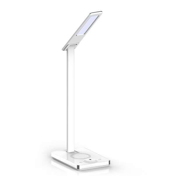 7W Lampka biurkowa z ładowarką indukcyjną / Barwa: 3w1 / Biała - 218603 - V-TAC