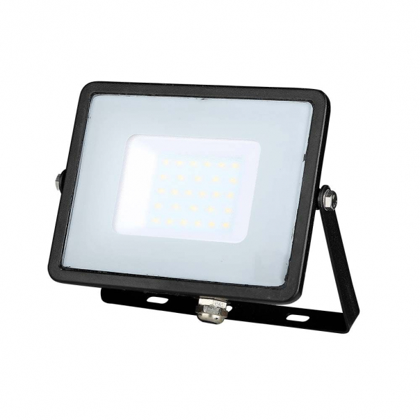 30W Naświetlacz LED SMD / Chip SAMSUNG / Przewód: 1m / Barwa:6500K / Obudowa: Czarna - 21949 - V-TAC