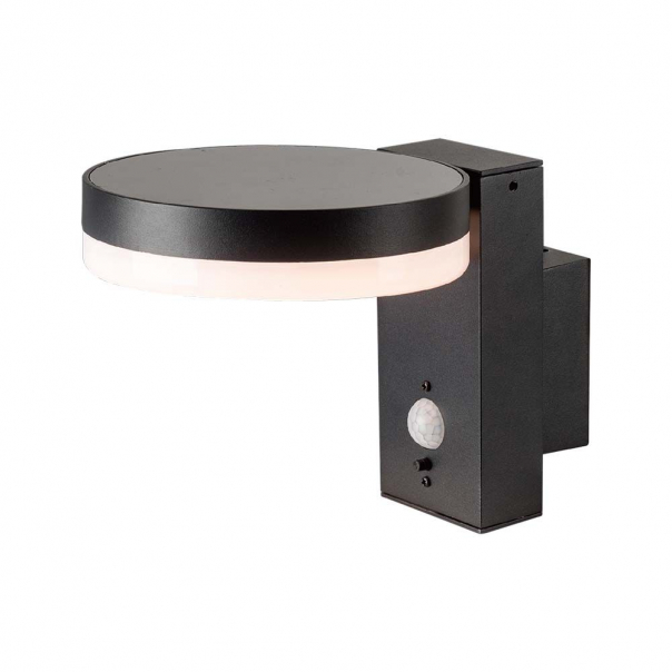 5.5W Lampa ścienna LED SMD solarna z czujnikiem PIR / Barwa: 3000K / Kształt: Okrągła        - 23016 - V-TAC