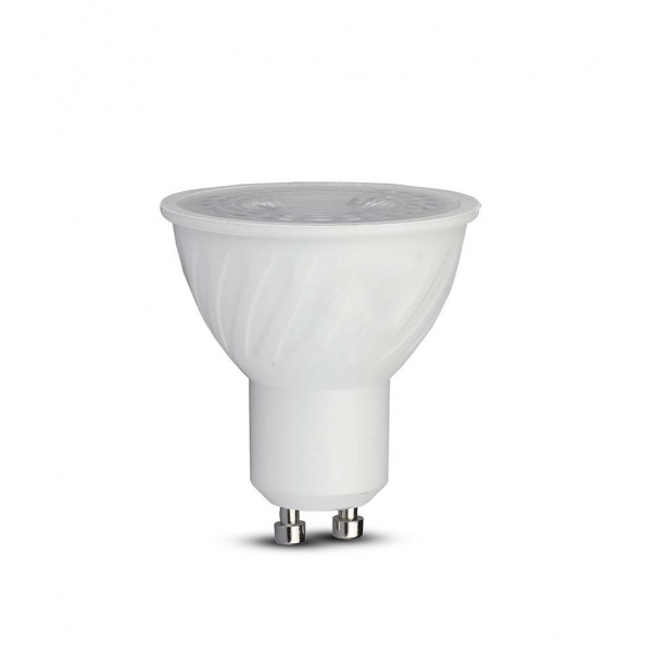 6W GU10 Żarówka LED / Chip SAMSUNG / Barwa:3000K / Kąt 38' / Ściemniana / Trzonek:GU10 - 21195 - V-TAC