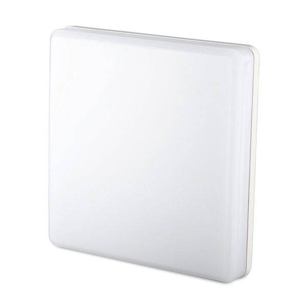  25W Plafon LED / IP44 / Chip Samsung / Barwa:6500K / Klosz PC / Kwadrat - 13979 - V-TAC