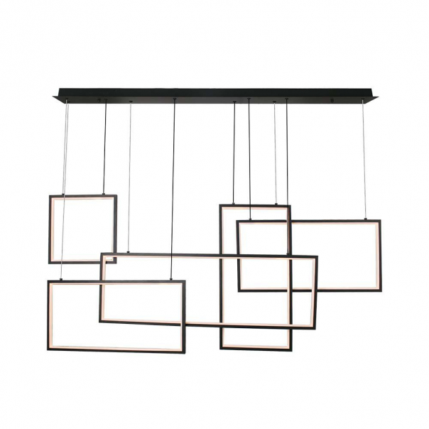 50W Dekoracyjna lampa wisząca LED L120xH50xH160CM 3000K / Obudowa: Czarna             - 15344 - V-TAC