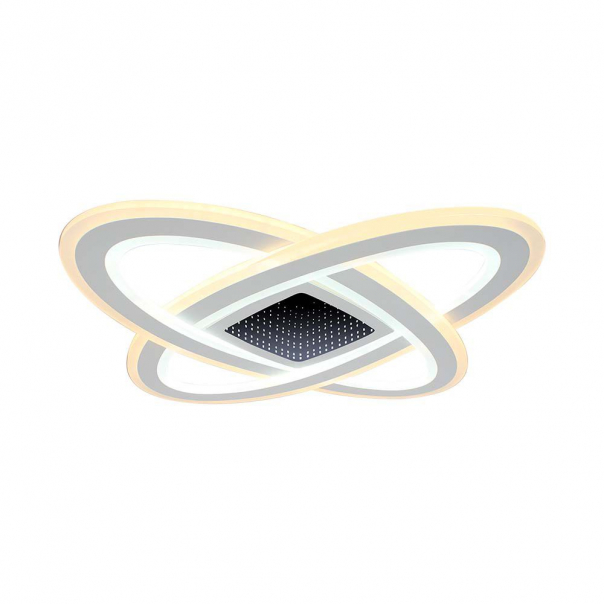 100W Dekoracyjna lampa sufitowa  LED (50*50*9CM) / Barwa: 3000K+6000K / Ściemniana / Obudowa: Czarna        - 15360 - V-TAC