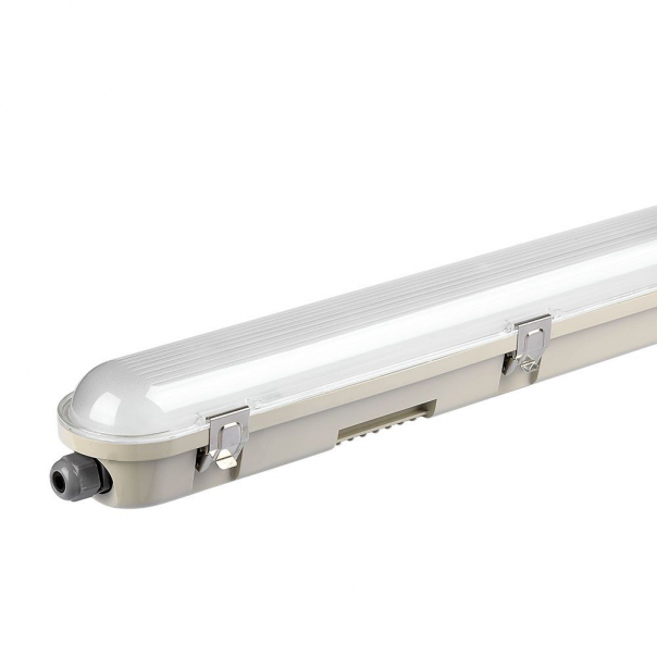 36W Lampa hermetyczna 120cm / Chip Samsung / Klosz Transparentny / Klipsy: stal nierdzewny / Barwa:4000K - 20219 - V-TAC