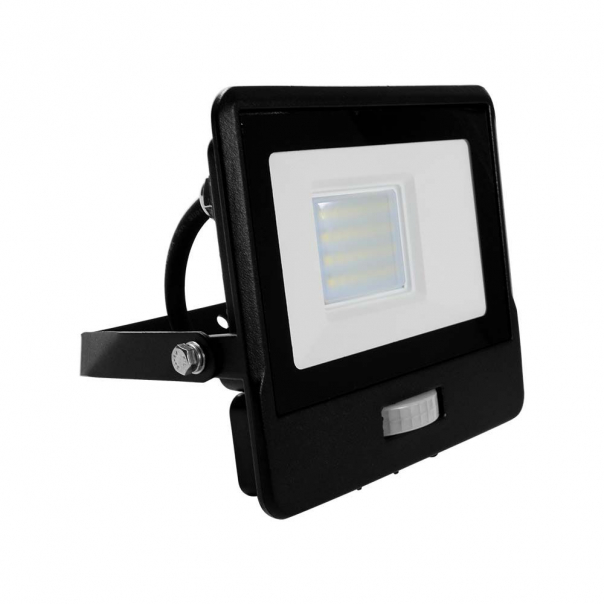 20W Naświetlacz LED SMD z czujnikiem ruchu / Chip SAMSUNG / Przewód: 1m / Barwa:3000K / Obudowa: Czarna - 20283 - V-TAC