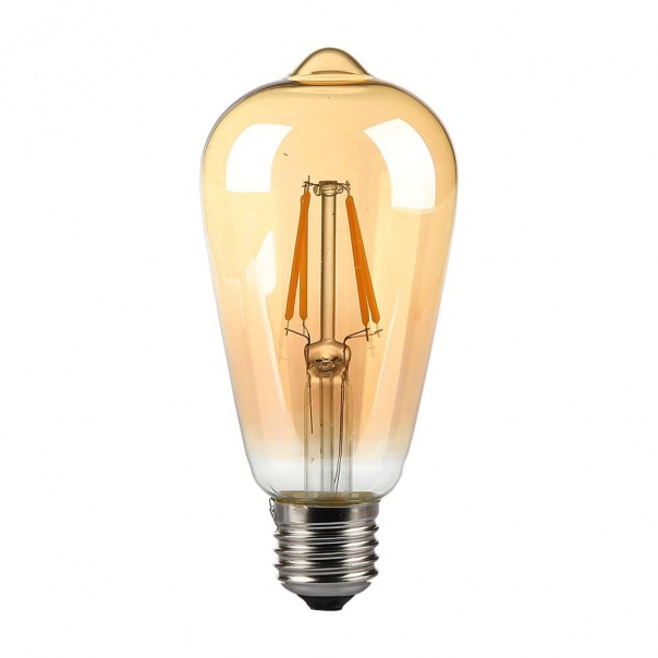 4W ST64 Żarówka LED Filament / Klosz: Bursztyn / Barwa:2200K / Trzonek:E27 - 214361 - V-TAC