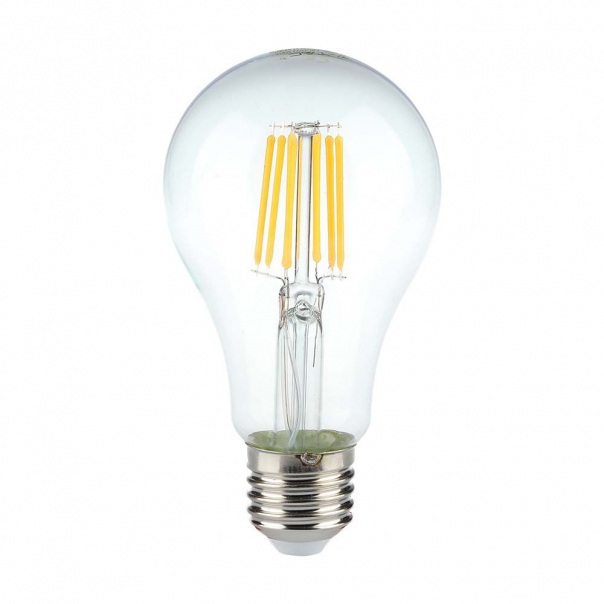 10W A60 Żarówka LED Filament / Klosz Transparentny /Barwa:4000K / Trzonek:E27 - 214411 - V-TAC