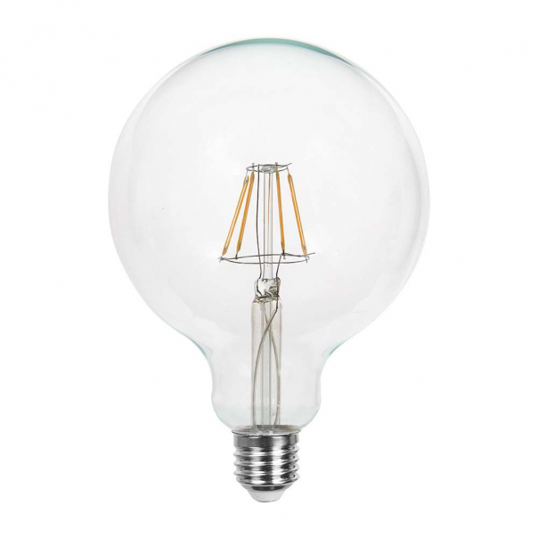 10W G125 Żarówka LED Filament / Klosz Transparentny /Barwa:6500K / Trzonek:E27 - 214424 - V-TAC
