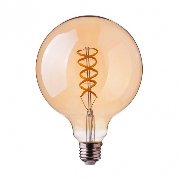 5W G95 Żarówka LED Filament Globe / Barwa:1800K / Klosz: Bursztynowy / Trzonek: E27 - 217217 - V-TAC