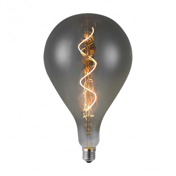 4W A160S Żarówka LED Filament spiralny / Barwa: 2700K / Szkło: Przydymione           - 23167 - V-TAC