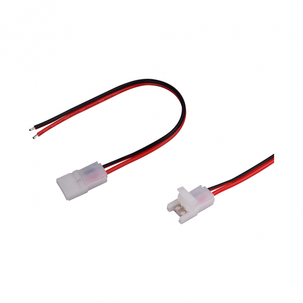 Złączka do taśm LED 8mm / zasilająca z przewodem / IP20 - 2656 - V-TAC