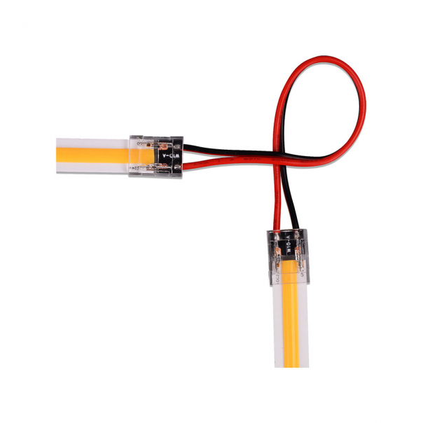 Złączka do taśm LED COB 8mm / kątowa z przewodem / IP2 - 2664 - V-TAC