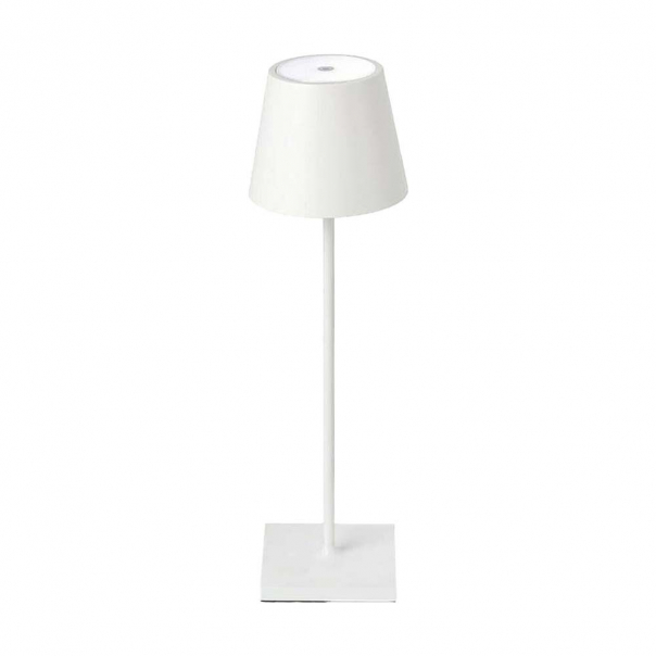 3W Lampka nocna LED zasilana bateryjnie / Ściemnianie przez dotyk / Barwa: 3000K / Obudowa: Biała - 2885 - V-TAC