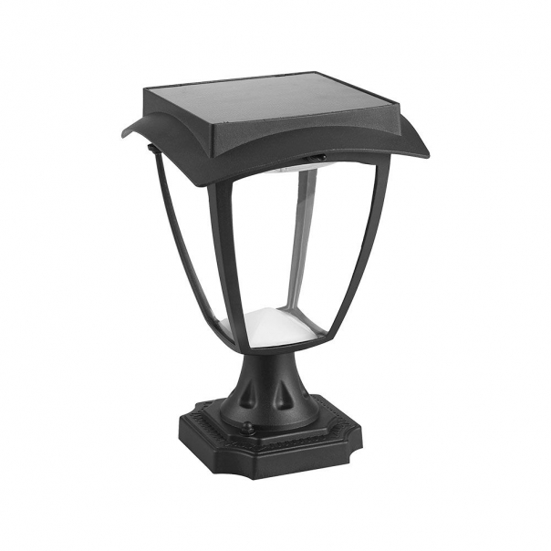 Solarna lampa stojąca ogrodowa / Wysokość: 250 mm / Obudowa: Czarna / Barwa:3000K+6000K  / IP65 / - 2893 - V-TAC