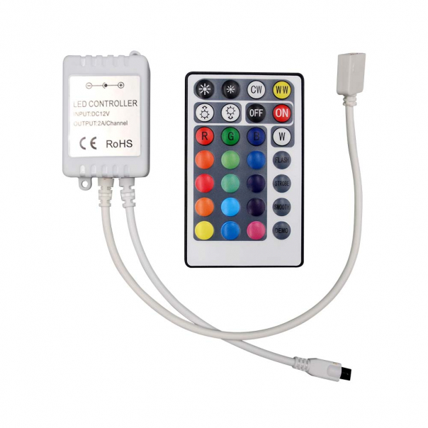 Sterownik do paska / 3w1+RGB / Ściemnianie / Sterowanie: Pilot - 2899 - V-TAC