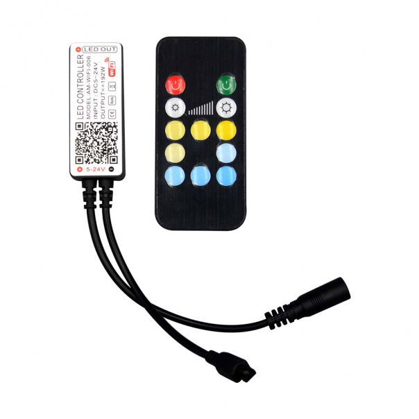 Sterownik Wifi do paska / 3w1 / Ściemnianie / Sterowanie: Pilot Wifi - 2902 - V-TAC