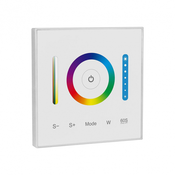 Naścienny sterownik WiFi do paska LED CCT, RGB, RGB+W / Obudowa: Biała - 2915 - V-TAC