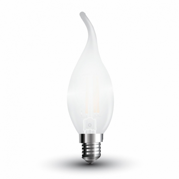 4W C37 Żarówka LED Filament / Barwa: 4000K / Trzonek: E14            - 4478 - V-TAC