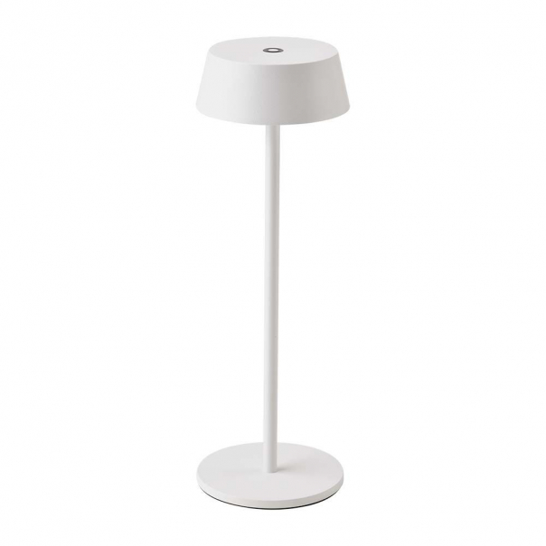 2W Lampka nocna LED zasilana bateryjnie / Ściemnianie przez dotyk / Barwa: 3000K / Obudowa: Biała - 7689 - V-TAC