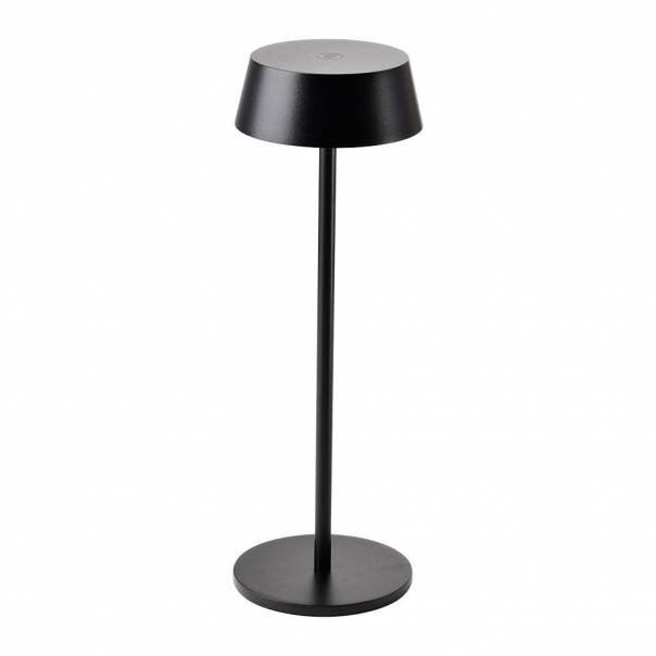 2W Lampka nocna LED zasilana bateryjnie / Ściemnianie przez dotyk / Barwa: 3000K / Obudowa: Czarna - 7690 - V-TAC