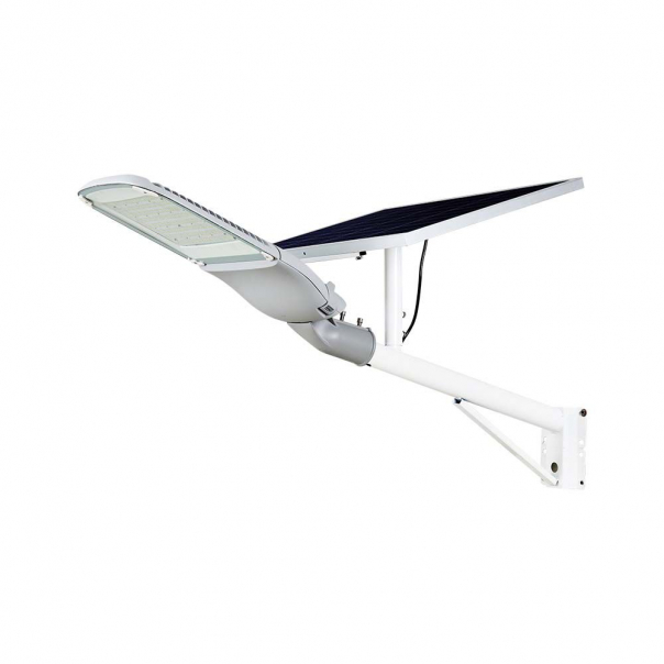 30W Lampa uliczna solarna / Barwa:4000K / Obudowa: Srebrna - 7837 - V-TAC