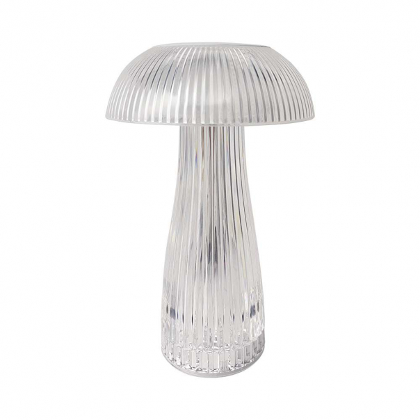 Lampka nocna LED zasilana bateryjnie / Wysokość:25cm / Bateria 1800mAh / Ściemnianie przez dotyk / Barwa:3w1  / Obudowa: Transparentna - 7894 - V-TAC