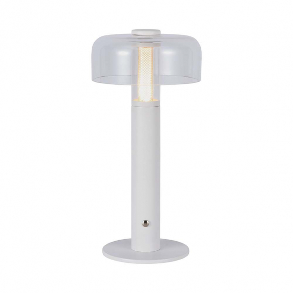 Lampka nocna LED zasilana bateryjnie / Wysokość:30cm / Bateria 1800mAh / Ściemnianie przez dotyk / Barwa:3000k / Obudowa: Biała - 7941 - V-TAC