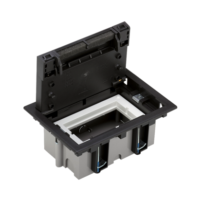 Puszka podłogowa 1-modułowa, 2x K45, gł. 70mm + SM102/9; szary grafit - SF170/14 - KONTAKT SIMON