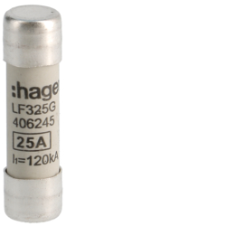BEZPIECZNIK CYLINDRYCZNY 10X38 GG 25A. - LF325G - HAGER - BERKER