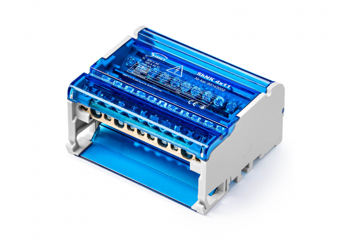 BLOK ROZDZIELCZY MODUŁOWY 125A 4 BIEGUNY TS35 ShNK4x11 SZARY - 85143002 - SIMET
