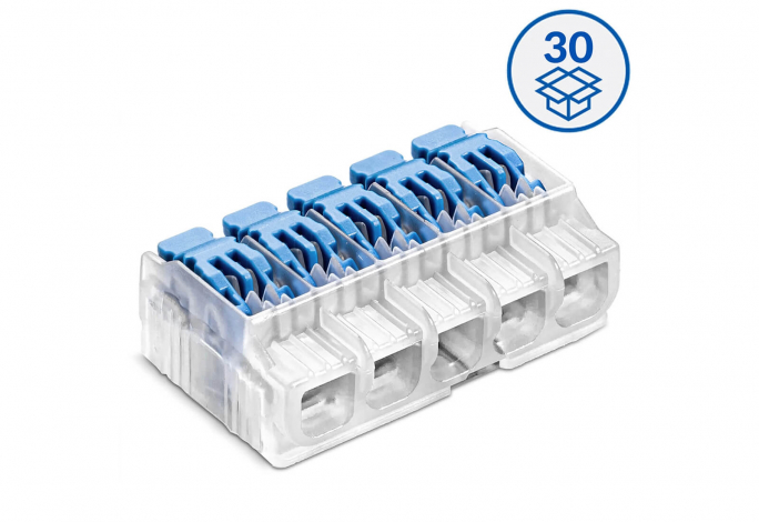 Szybkozłączka z dźwignią SCL5 transparentny/niebieski (karton = 30 szt.) - 88000323S - SIMET