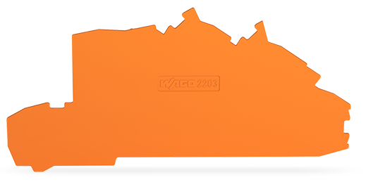 ścianka końcowa/wewnętrzna gr. 0,8 mm, pomarańczowa - 2203-7692 - WAGO