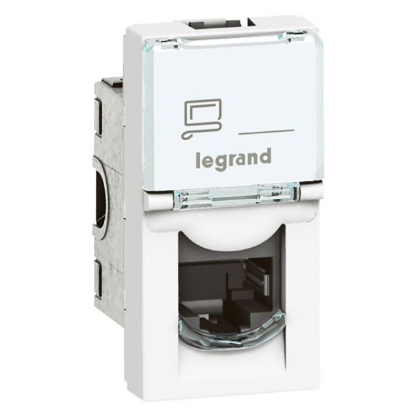 GNIAZDO 1XRJ45 KAT6 UTP ANTYBAKTERYJNE MOSAIC  - 076581 - LEGRAND