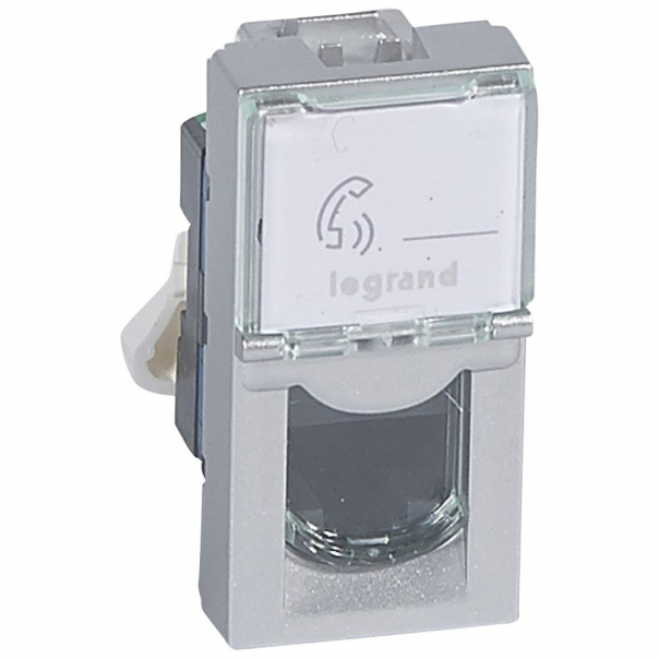 GNIAZDO 1XRJ45 KAT6 UTP ALU MOSAIC  - 079461 - LEGRAND