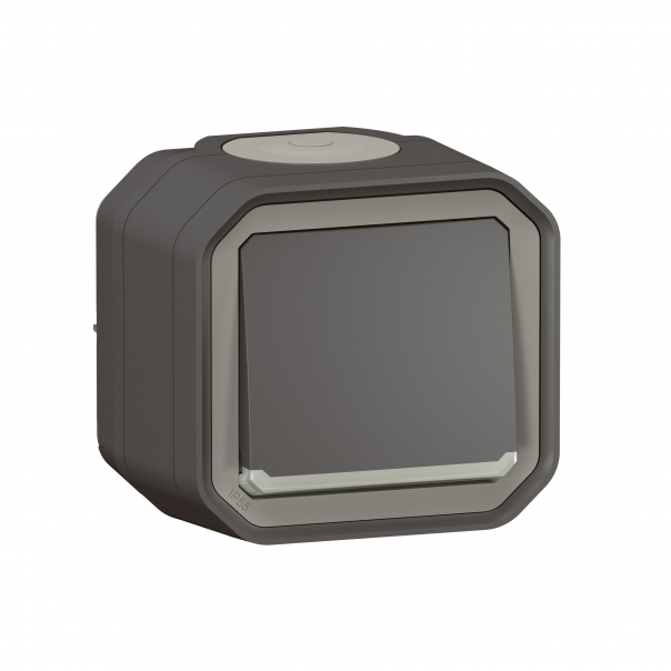 ŁĄCZNIK SCHODOWY ZE WSKAŹ. KOMPLET NATYNKOWY 10AX - 250 V~ ANTRACYT PLEXO - 069721L - LEGRAND