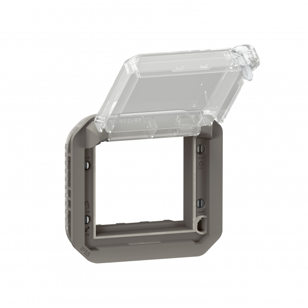 ADAPTER ARTEOR/MOSAIC Z PRZEZRO. KLAPKĄ Z BLOKADĄ MECH. ANTRACYT PLEXO - 069845L - LEGRAND