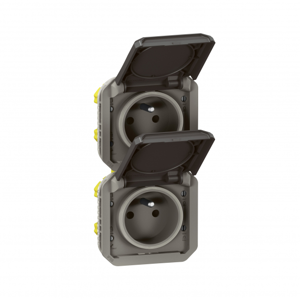 GNIAZDO 2X2P+Z PIONOWE MECHANIZM 16 A - 250 V~ ANTRACYT PLEXO - 069843L - LEGRAND