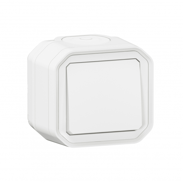 ŁĄCZNIK SCHODOWY KOMPLET NATYNKOWY 10AX - 250 V~ BIAŁY PLEXO - 069751L - LEGRAND