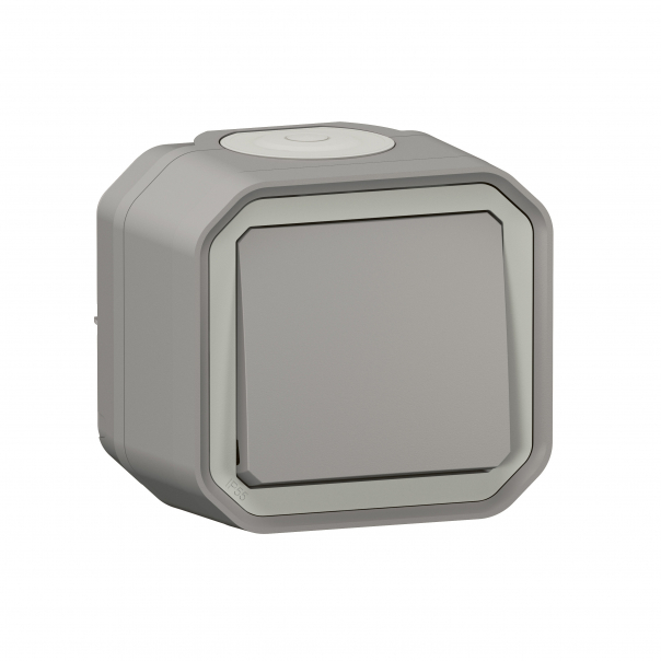 ŁĄCZNIK SCHODOWY KOMPLET NATYNKOWY 10AX - 250 V~ SZARY PLEXO - 069711L - LEGRAND