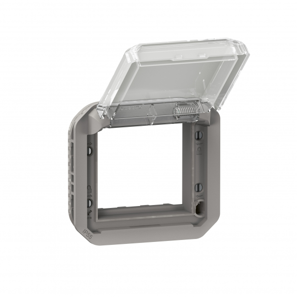 ADAPTER ARTEOR/MOSAIC Z PRZEZRO. KLAPKĄ MECH. 70,5X70,5MM SZARY PLEXO - 069580L - LEGRAND