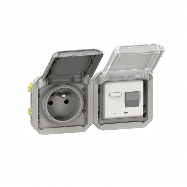 GNIAZDO 2P+Z RCBO MECHANIZM 16 A-250 V~ SZARE PLEXO - 069567L - LEGRAND